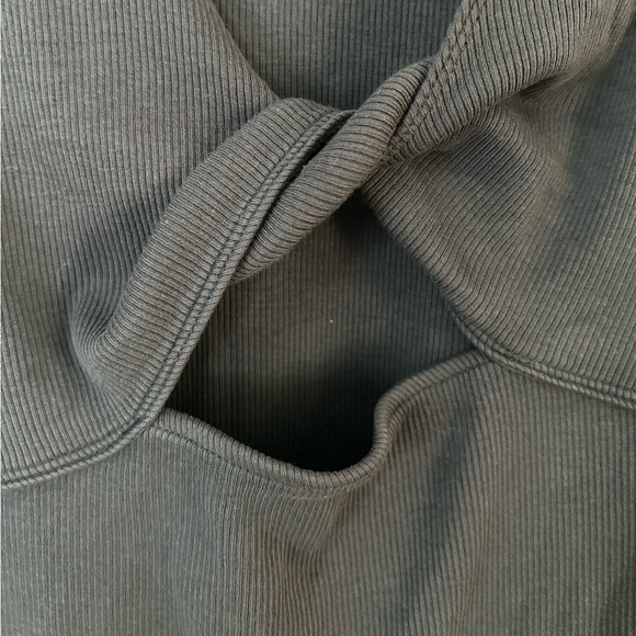 Aerie Charcoal Twist-Front Tank Dress - Picture 3 of 5